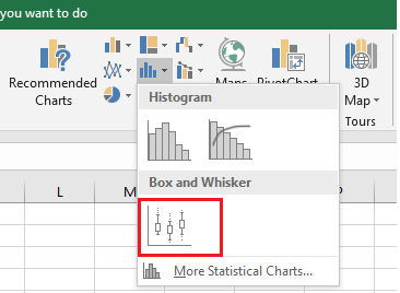 select Box and Whisker chart