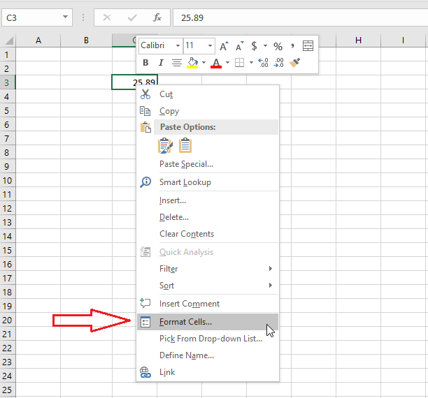 the underline in excel