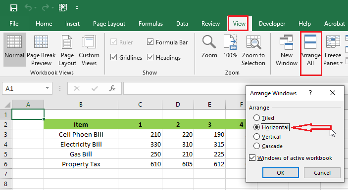 How To view multiple Worksheets In Excel Excel Mine